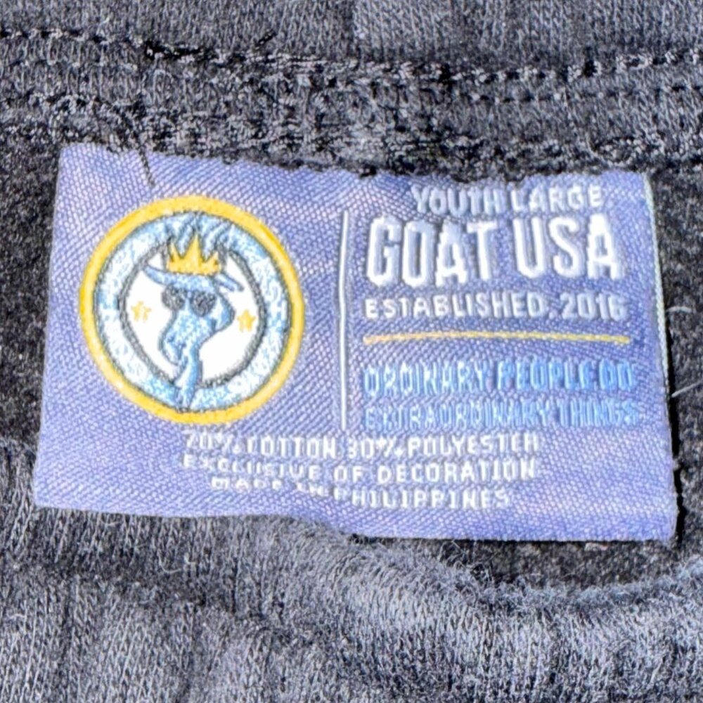 GOAT Loose Kids Sweatpants Black - Picture 2 of 7